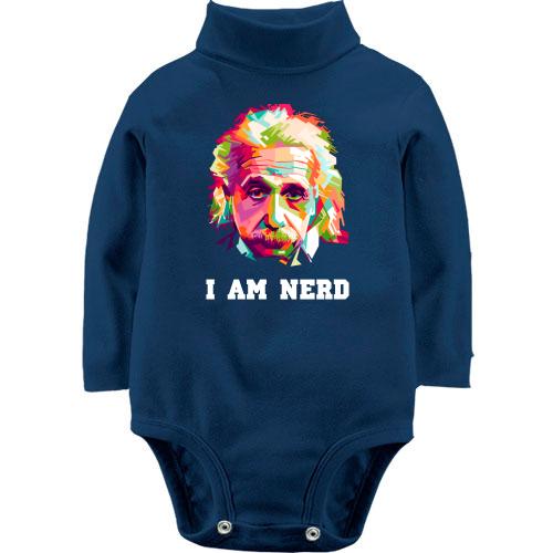 Детский боди LSL I`m nerd (Альберт Эйнштейн)